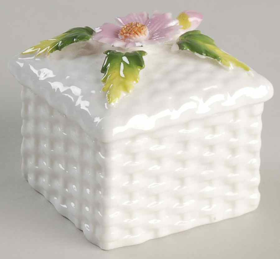 Schmid Giftware Box W/Lid-Pink W/Yellow Center - Boxed by Schmid-1