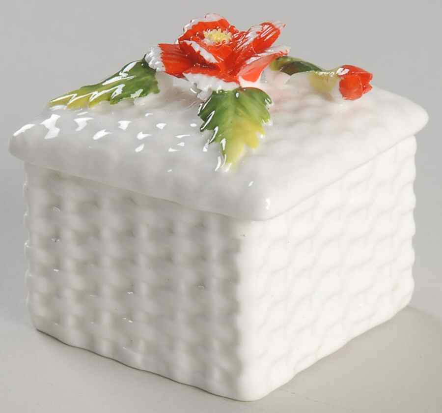 Schmid Giftware Box W/Lid-Orange Flower - Boxed by Schmid-1