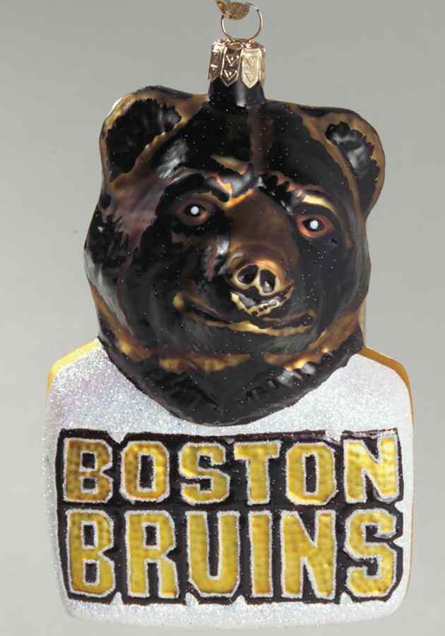 NHL Blown Glass Ornaments Boston Bruins - Boxed by Slavic Treasures-1