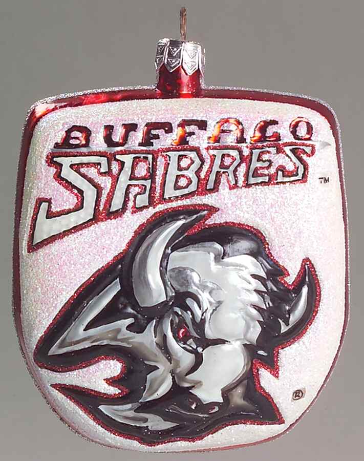 NHL Blown Glass Ornaments Buffalo Sabres - Boxed by Slavic Treasures-1