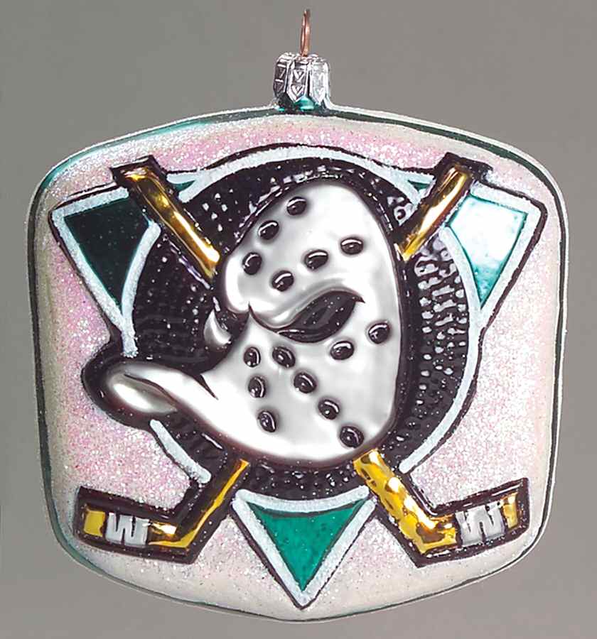 NHL Blown Glass Ornaments Anaheim Mighty Ducks - Boxed by Slavic Treasures-1
