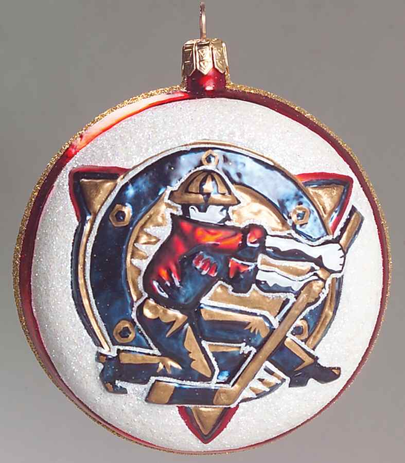 NHL Blown Glass Ornaments Edmonton Oilers - Boxed by Slavic Treasures-1