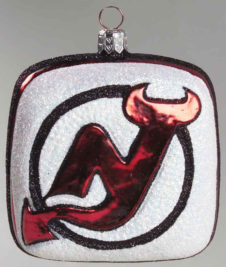 NHL Blown Glass Ornaments New Jersey Devils - No Box by Slavic Treasures-1