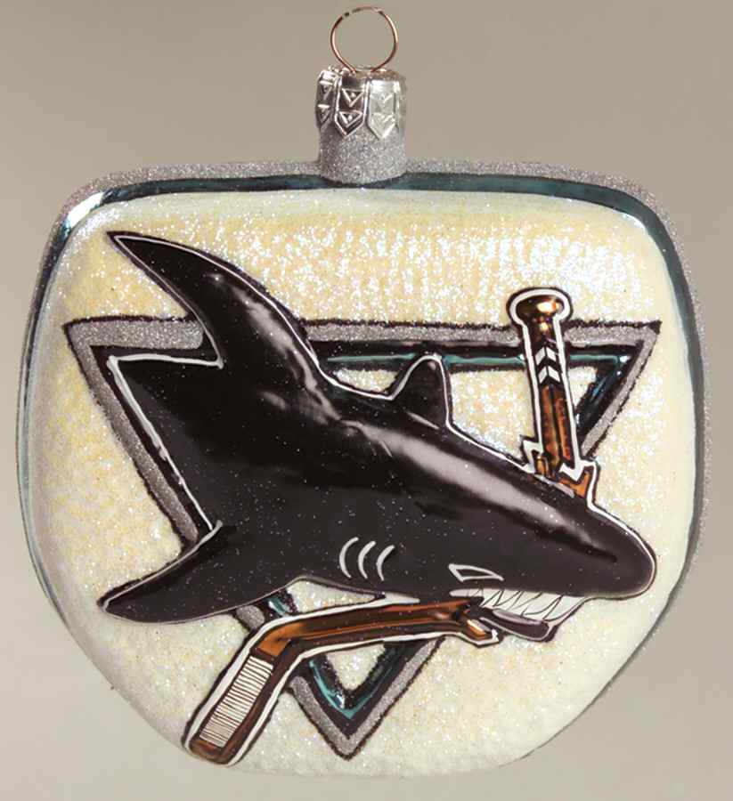 NHL Blown Glass Ornaments San Jose Sharks - Boxed by Slavic Treasures-1