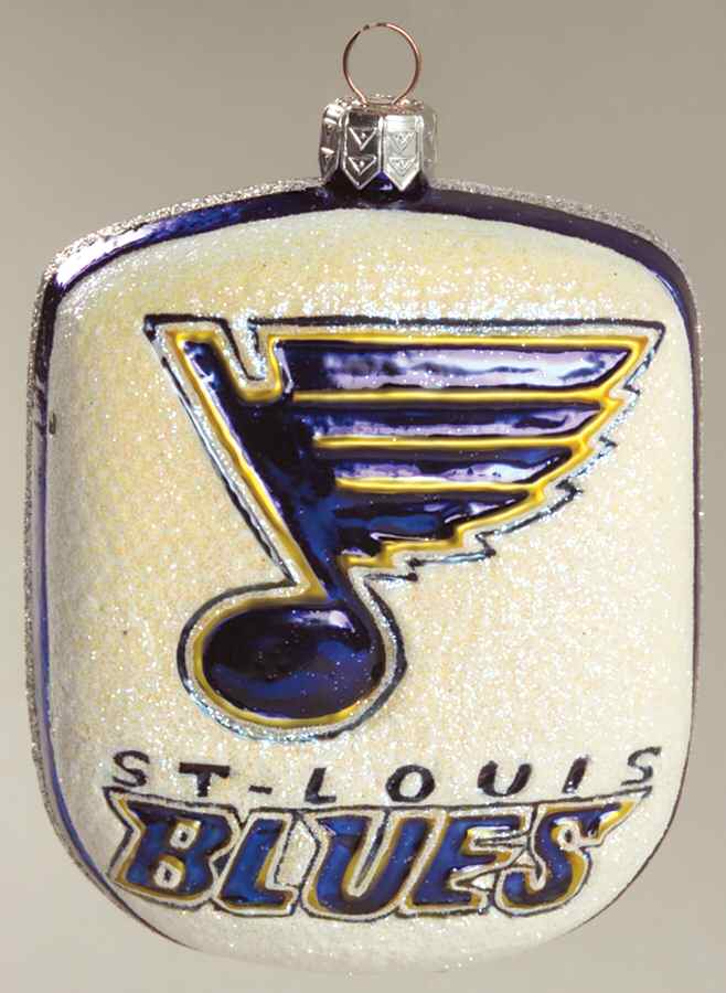 NHL Blown Glass Ornaments St Louis Blues - Boxed by Slavic Treasures-1