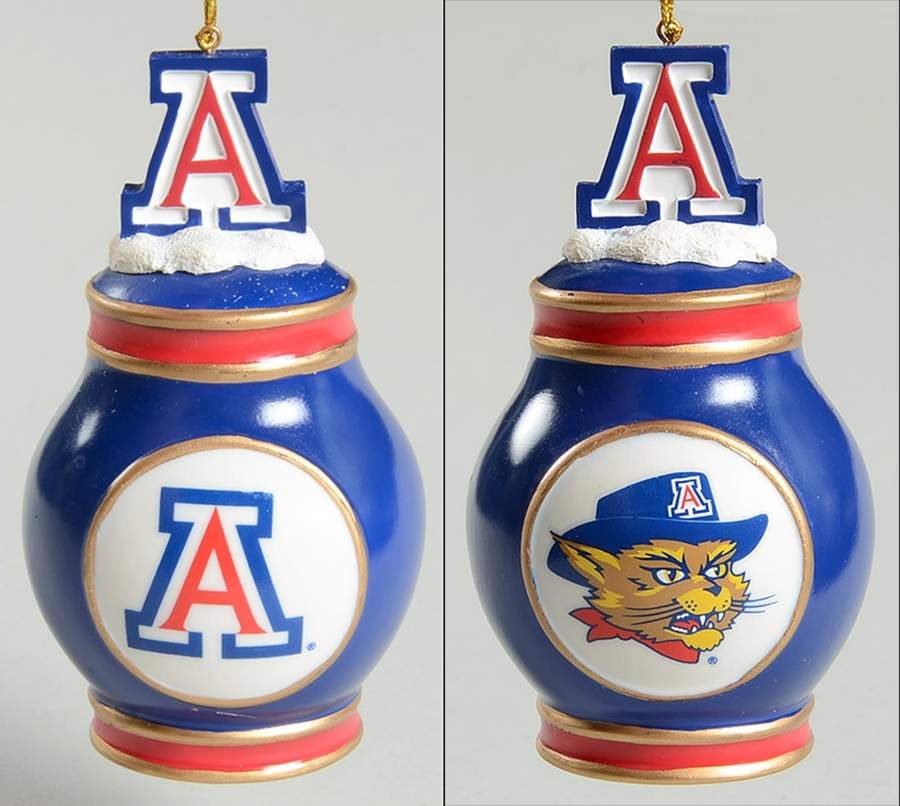 Collegiate Porcelain Bell Ornament Arizona Wildcats - No Box by Slavic Treasures-1