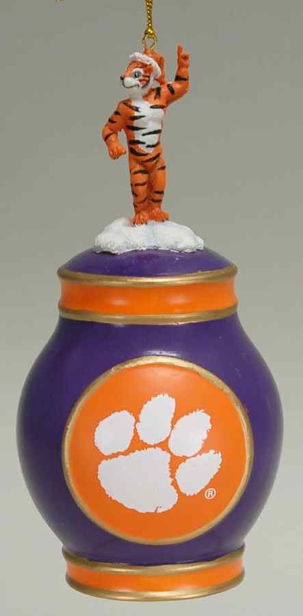 Collegiate Porcelain Bell Ornament Clemson Tigers - Boxed by Slavic Treasures-1