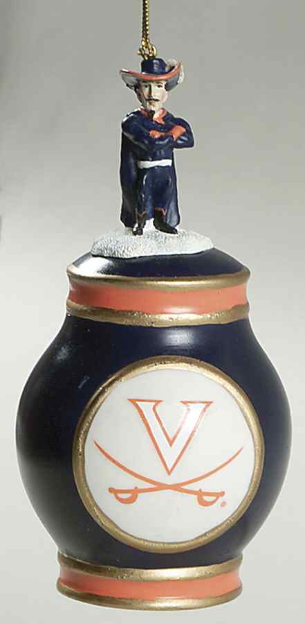 Collegiate Porcelain Bell Ornament Virginia Cavaliers - Boxed by Slavic Treasures-1
