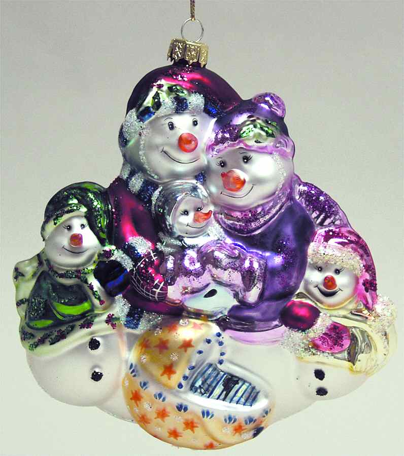 Scottish Christmas Ornaments Snowman Family - No Box by Scottish Christmas-1