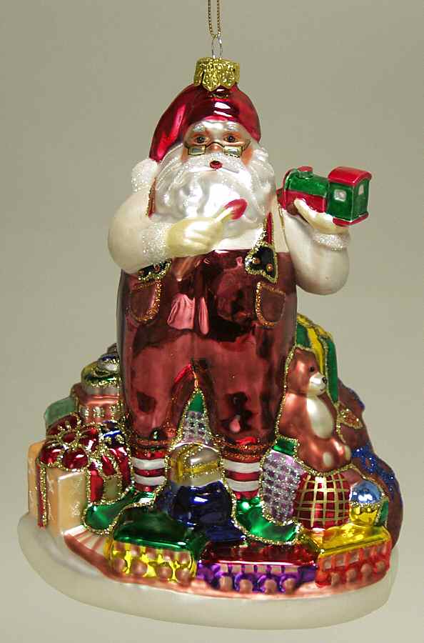 Scottish Christmas Ornaments Santa Painting Toy Train - No Box by Scottish Christmas-1