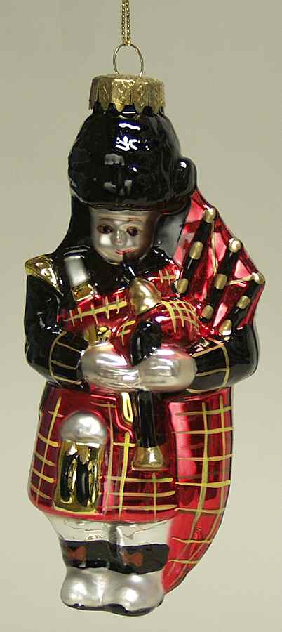 Scottish Christmas Ornaments Scottish Piper-Red - No Box 60 by Scottish Christmas-1
