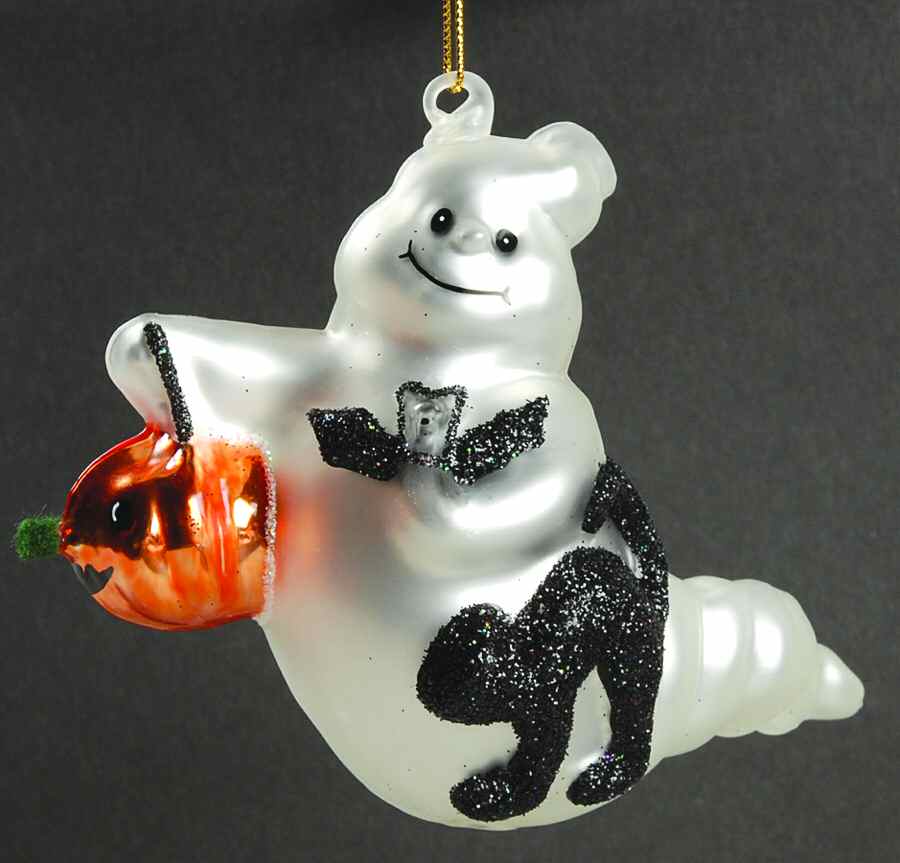 Scottish Christmas Ornaments Ghost With Cat Bat & Pumpkin - Boxed by Scottish Christmas-1