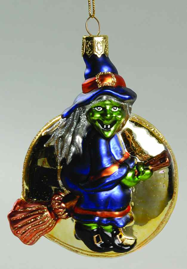 Scottish Christmas Ornaments Witch On Broom - No Box by Scottish Christmas-1