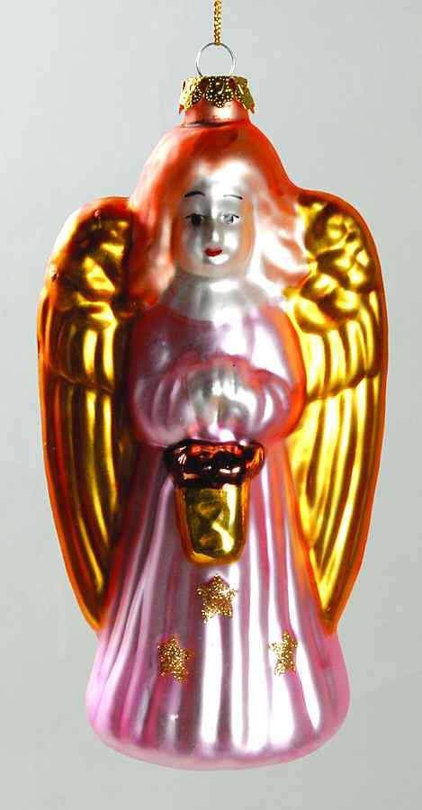Scottish Christmas Ornaments Angel With Lantern-Pink - No Box 108 by Scottish Christmas-1