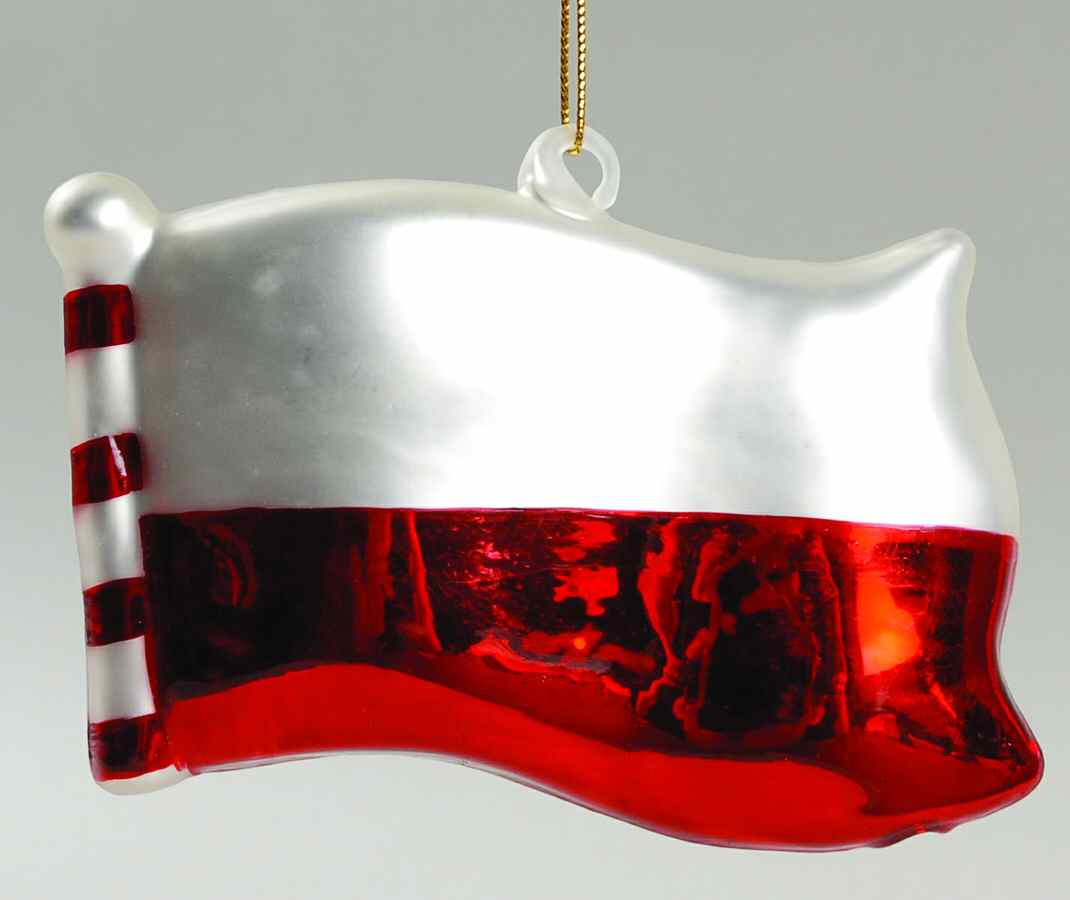 Scottish Christmas Ornaments Polish Flag - No Box by Scottish Christmas-1