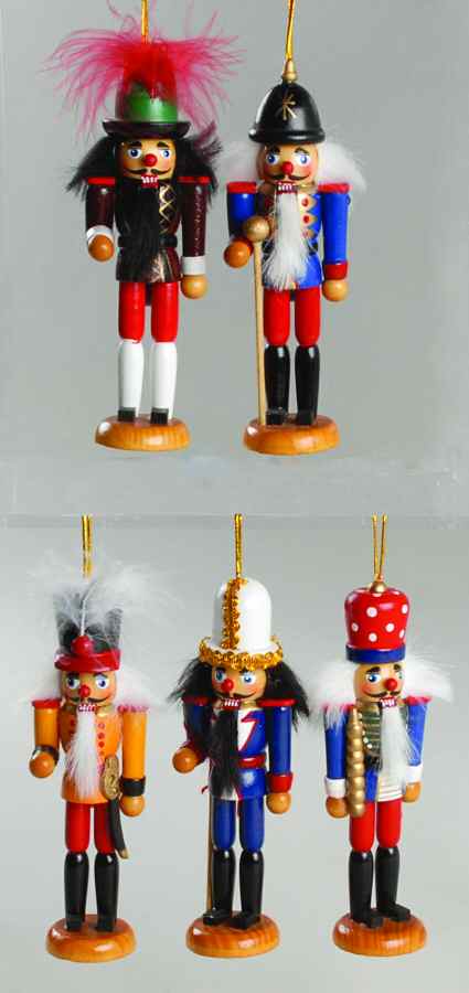 Scottish Christmas Ornaments Wooden Nutcracker-Set Of 5 - Boxed by Scottish Christmas-1