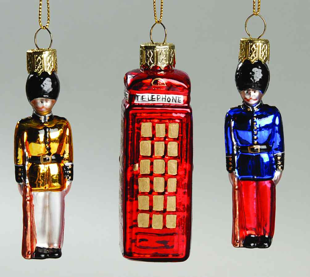 Scottish Christmas Ornaments English Icons-Set Of 3 - Boxed by Scottish Christmas-1
