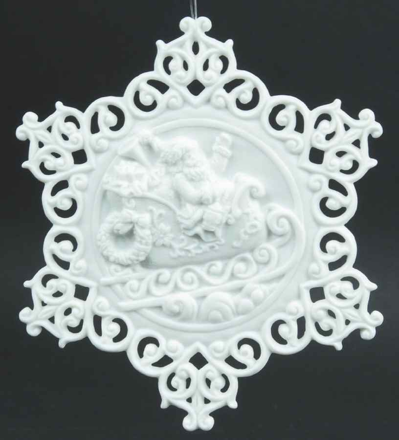 Scottish Christmas Ornaments Santa In Sleigh Snowflake - No Box by Scottish Christmas-1