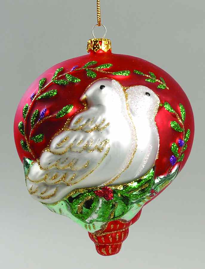 Scottish Christmas Ornaments Christmas Doves-Red - No Box by Scottish Christmas-1