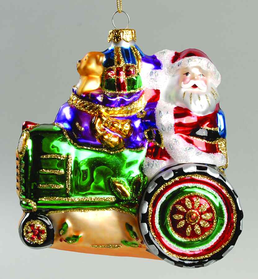 Scottish Christmas Ornaments Santas Holiday Tractor - No Box by Scottish Christmas-1