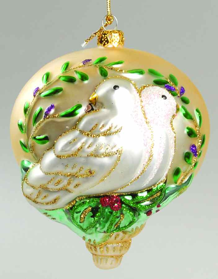 Scottish Christmas Ornaments Christmas Doves-Cream - No Box by Scottish Christmas-1