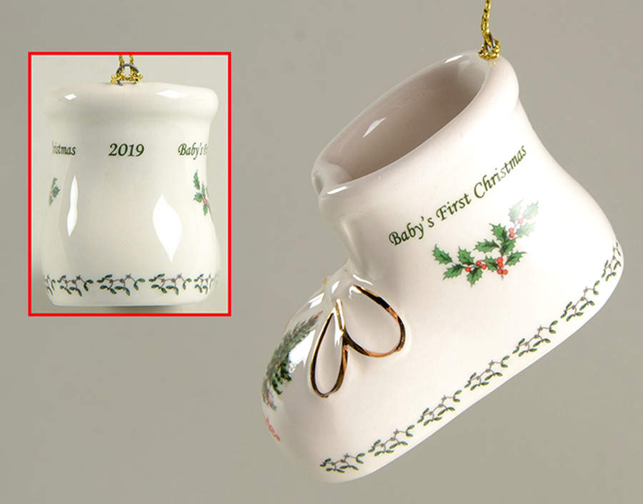 Baby's First Christmas Bootie - Boxed by Spode-1
