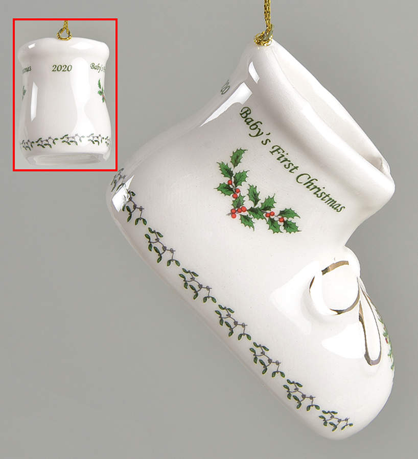 Baby's First Christmas Baby Bootie - No Box by Spode-1