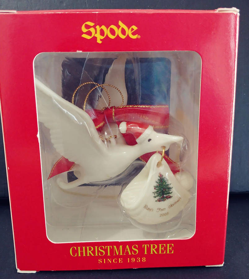 Baby's First Christmas Stork - Boxed by Spode-1