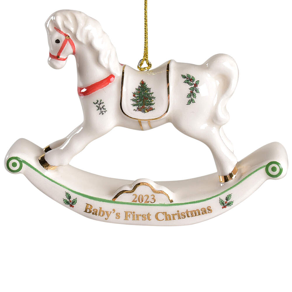 Baby's First Christmas Rocking Horse - No Box by Spode-1