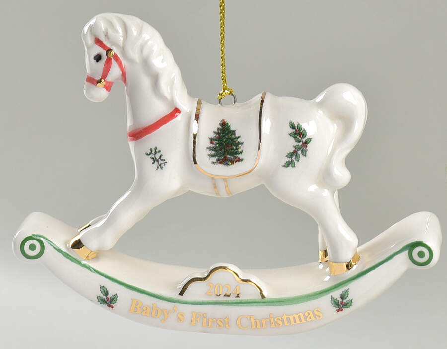 Baby's First Christmas Rocking Horse - Boxed by Spode-1