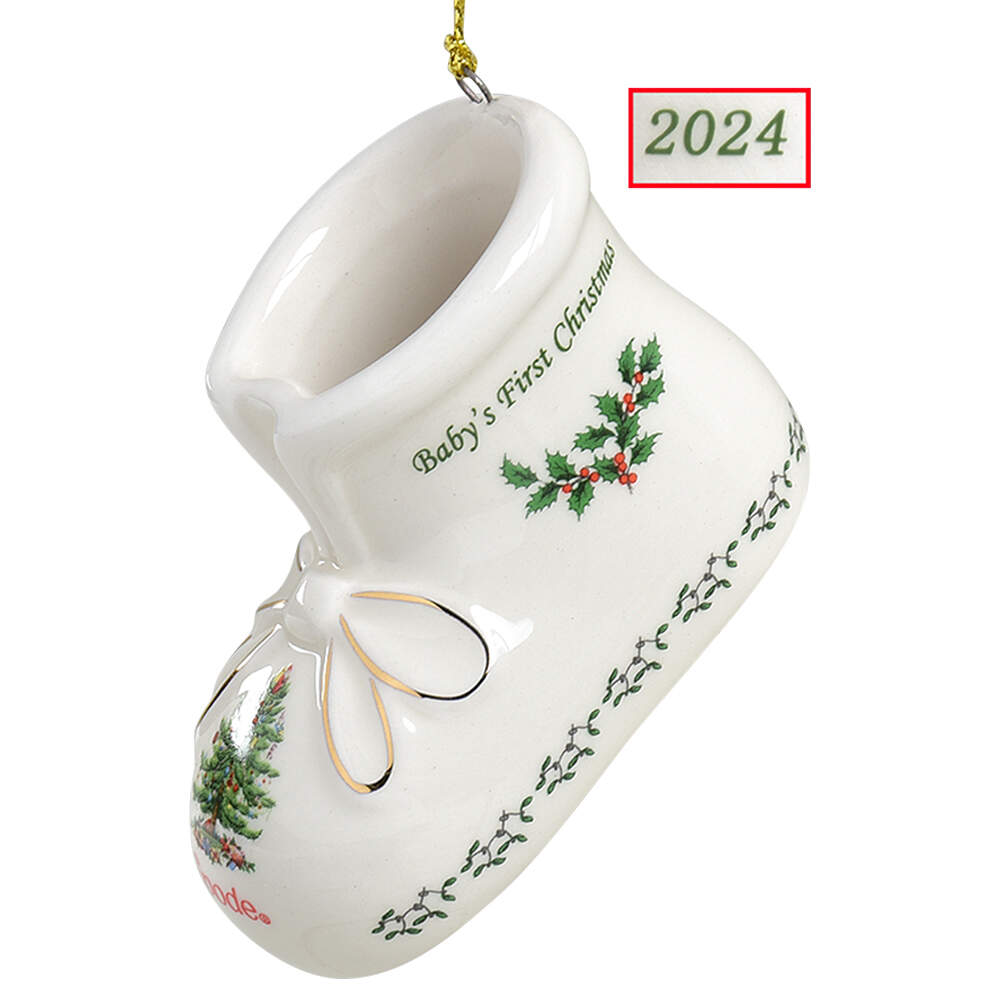 Baby's First Christmas Bootie - Boxed by Spode-1