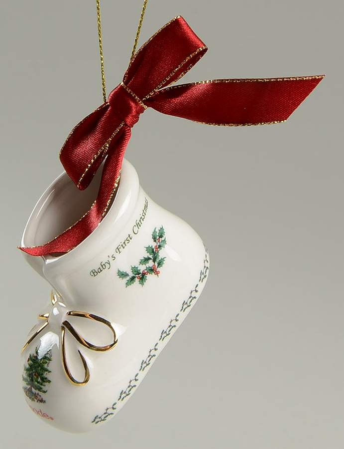 Baby's First Christmas Bootie - Boxed by Spode-1