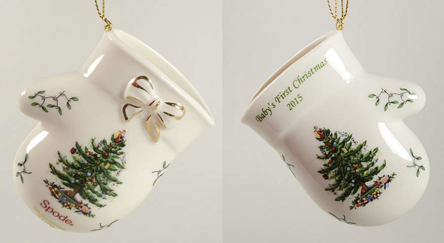 Baby's First Christmas Mitten - No Box by Spode-1
