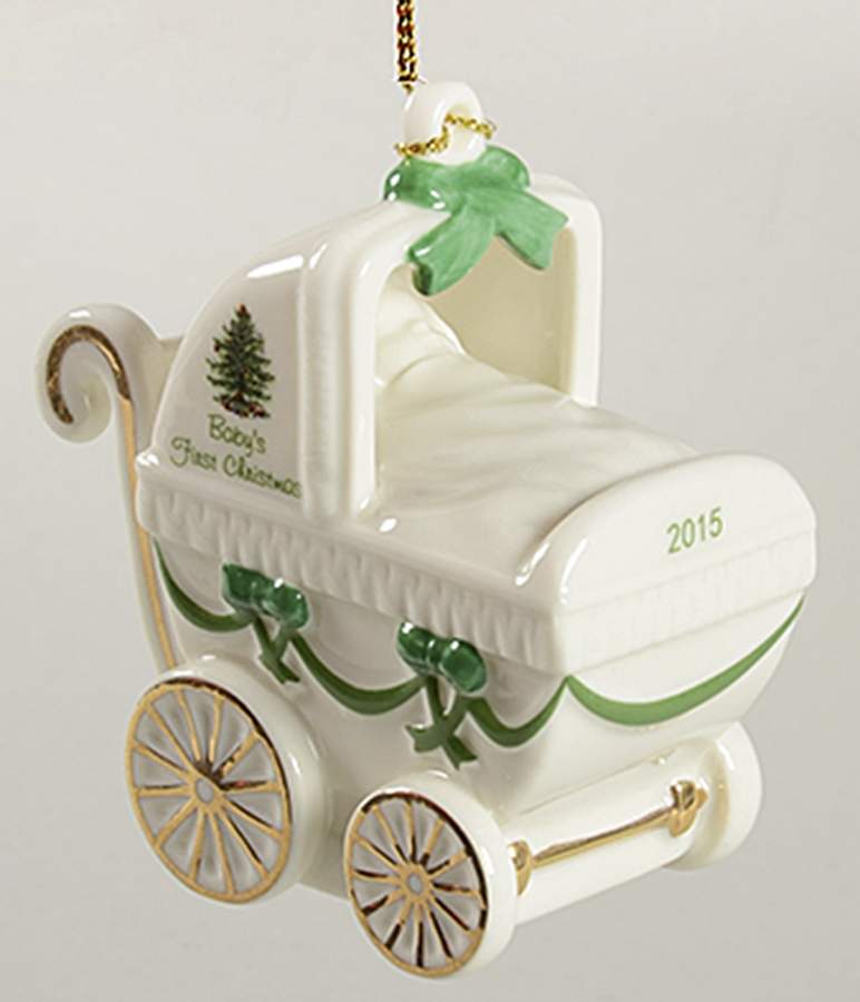 Baby's First Christmas Baby Carriage - Boxed by Spode-1