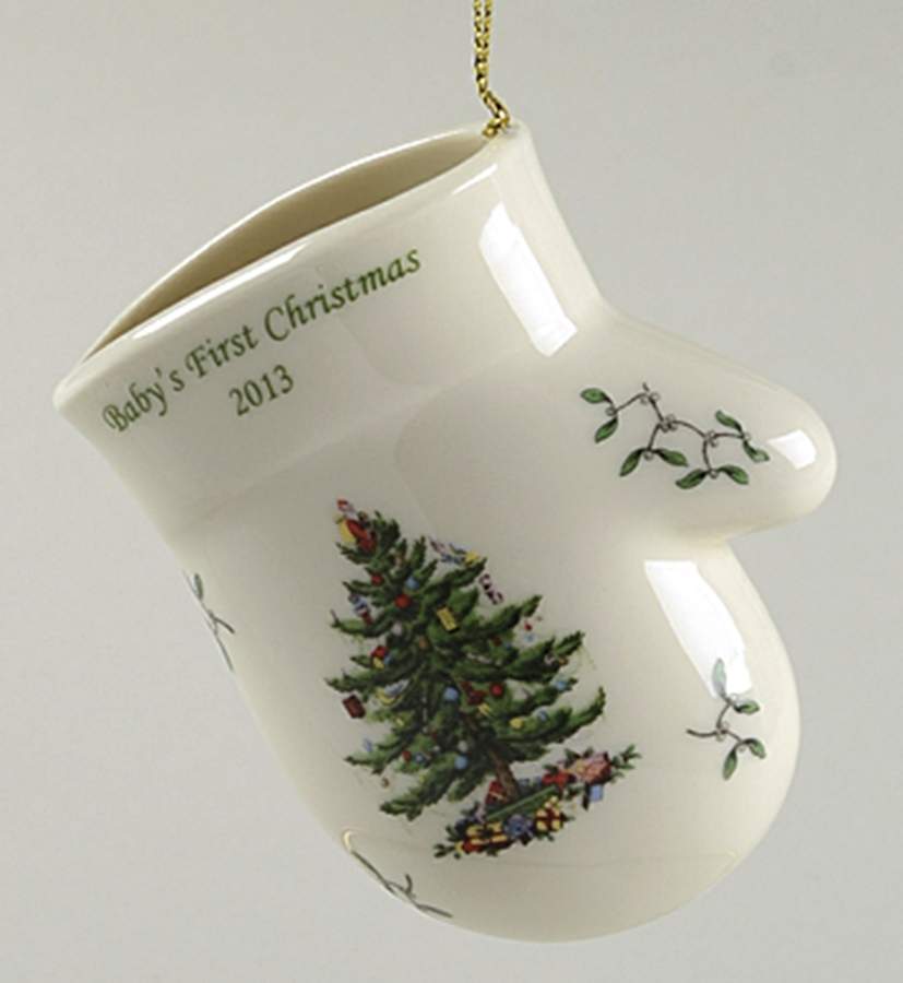 Baby's First Christmas Mitten - Boxed by Spode-1