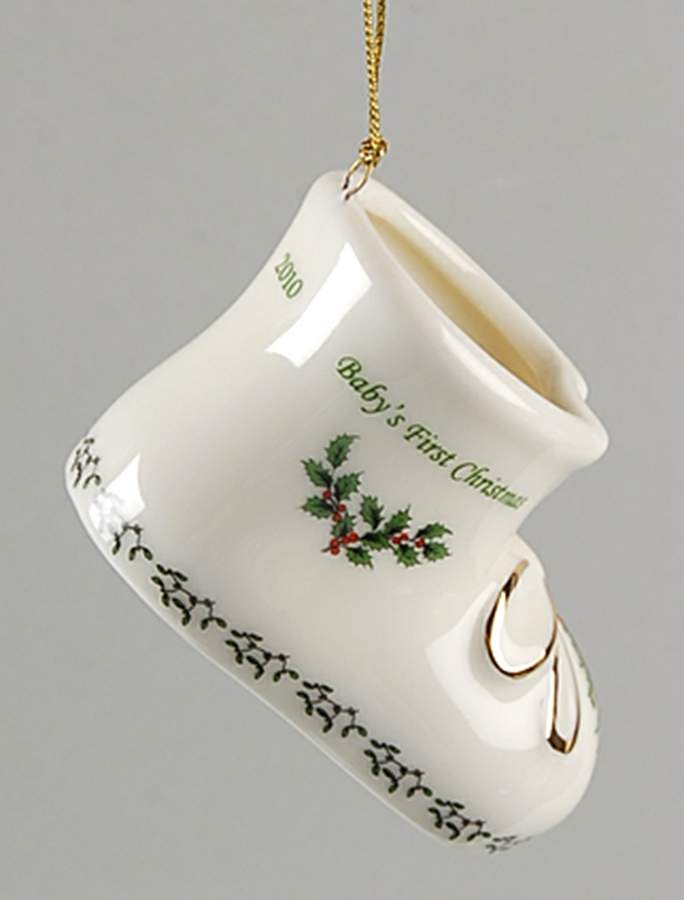 Baby's First Christmas Baby Shoe - Boxed by Spode-1