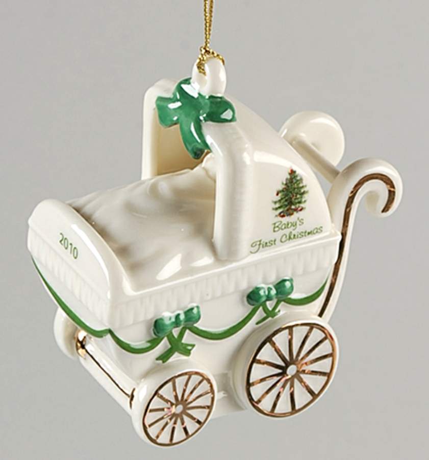 Baby's First Christmas Baby Carriage - Boxed by Spode-1