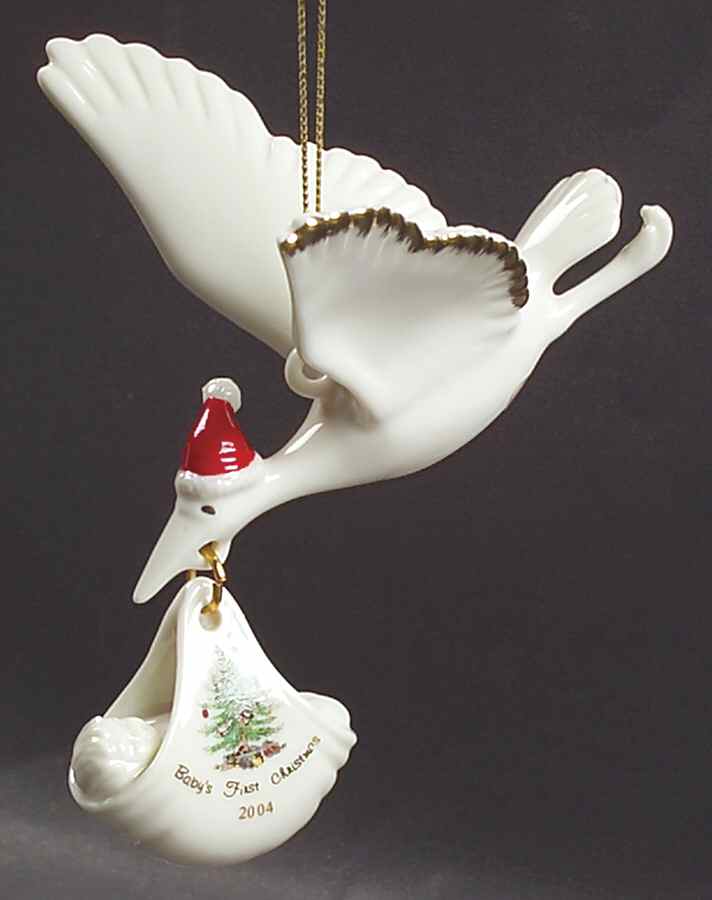 Baby's First Christmas Stork - Boxed by Spode-1