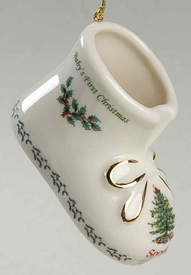 Baby's First Christmas Bootie - Boxed by Spode-1