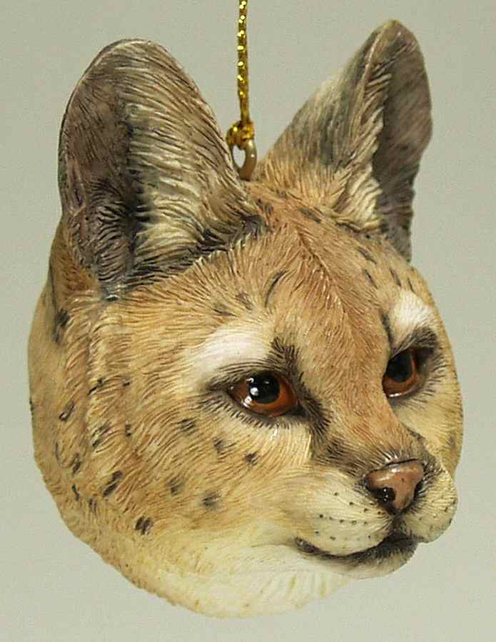Resin Animal Ornaments Serval Head - No Box by Slavic Treasures-1