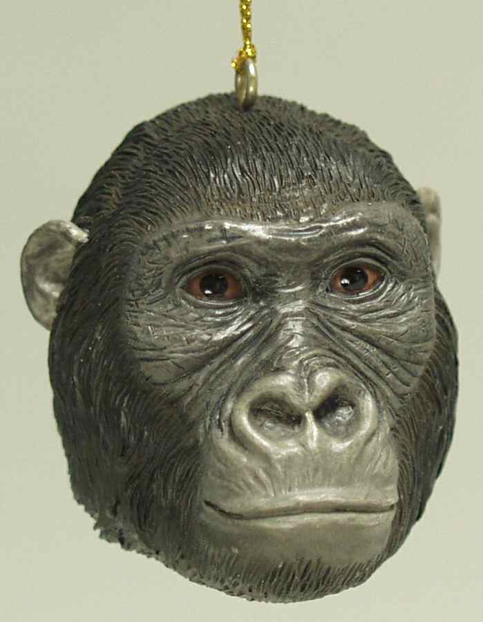 Resin Animal Ornaments Gorilla Head - No Box by Slavic Treasures-1