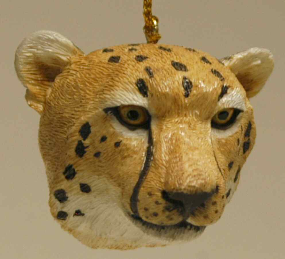 Resin Animal Ornaments Cheetah Head  - No Box by Slavic Treasures-1