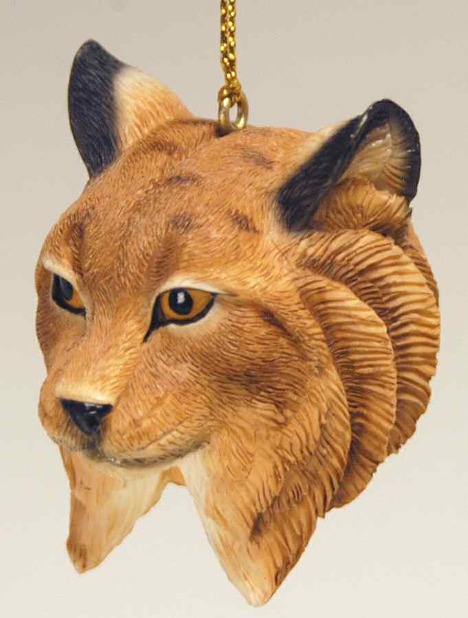 Resin Animal Ornaments Lynx Brown Head - No Box by Slavic Treasures-1