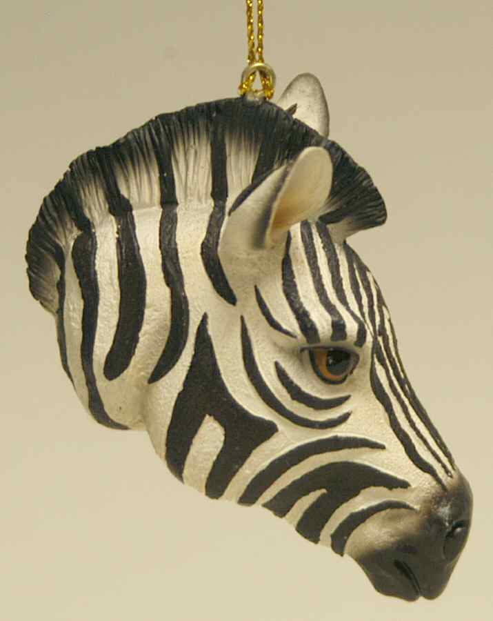Resin Animal Ornaments Zebra Head - No Box by Slavic Treasures-1