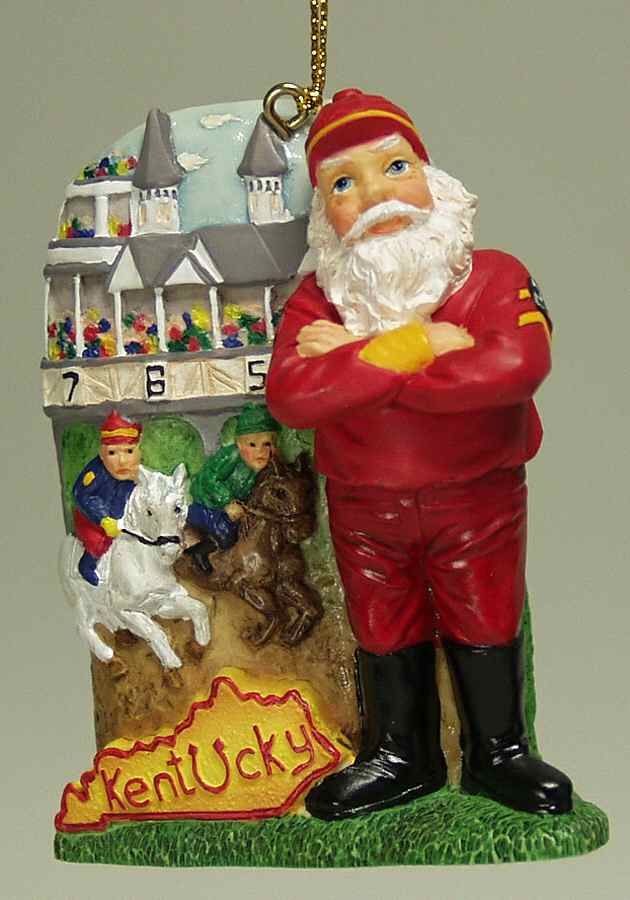 State Santa Ornaments Kentucky - No Box by Slavic Treasures-1