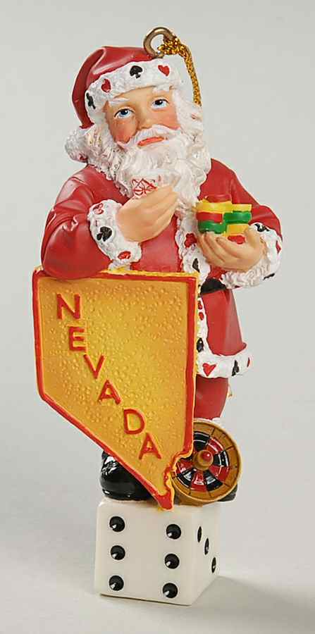 State Santa Ornaments Nevada - No Box by Slavic Treasures-1