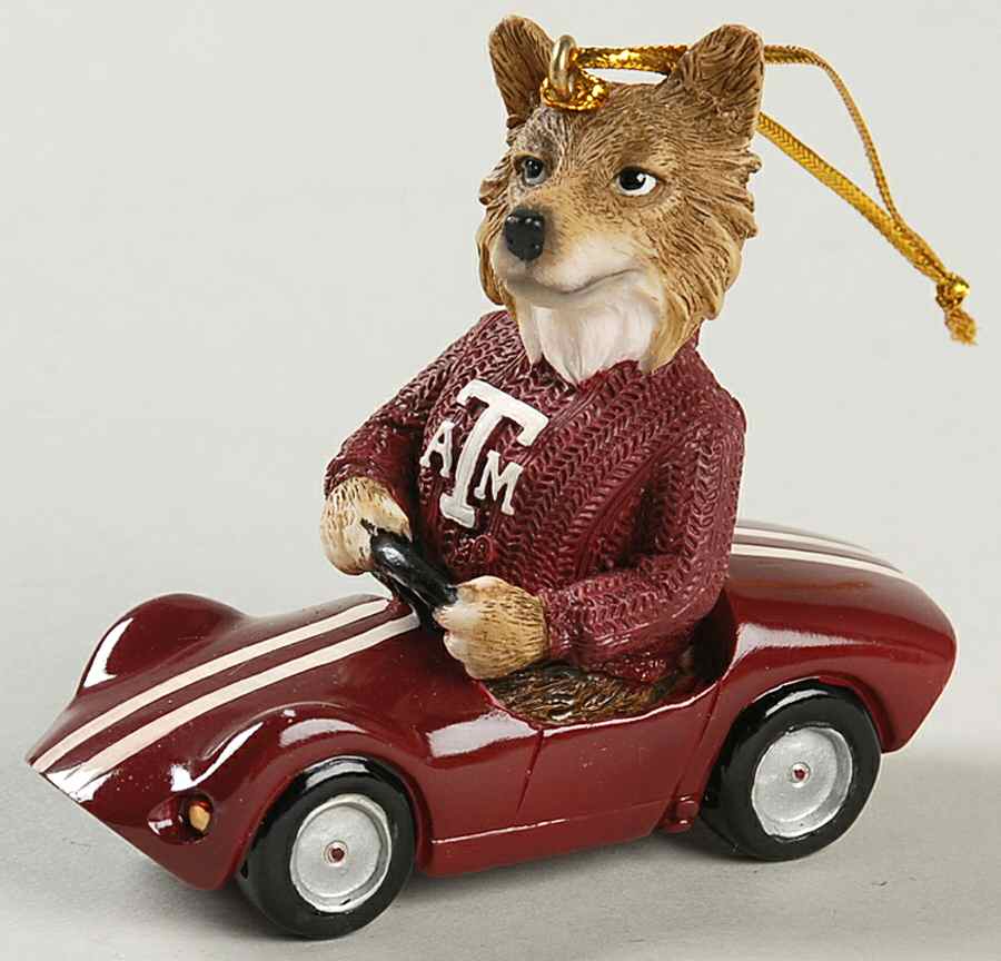 College Mascot Racecar Texas A & M  - Boxed by Slavic Treasures-1