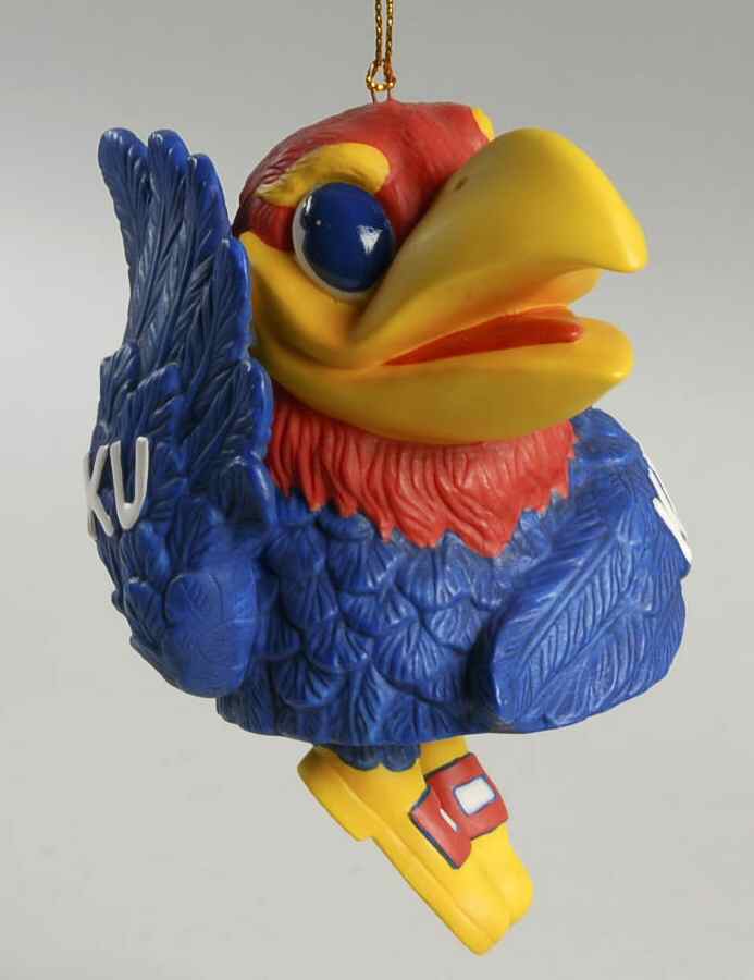 Collegiate Swing Legs Ornament Kansas Jayhawks - Boxed by Slavic Treasures-1