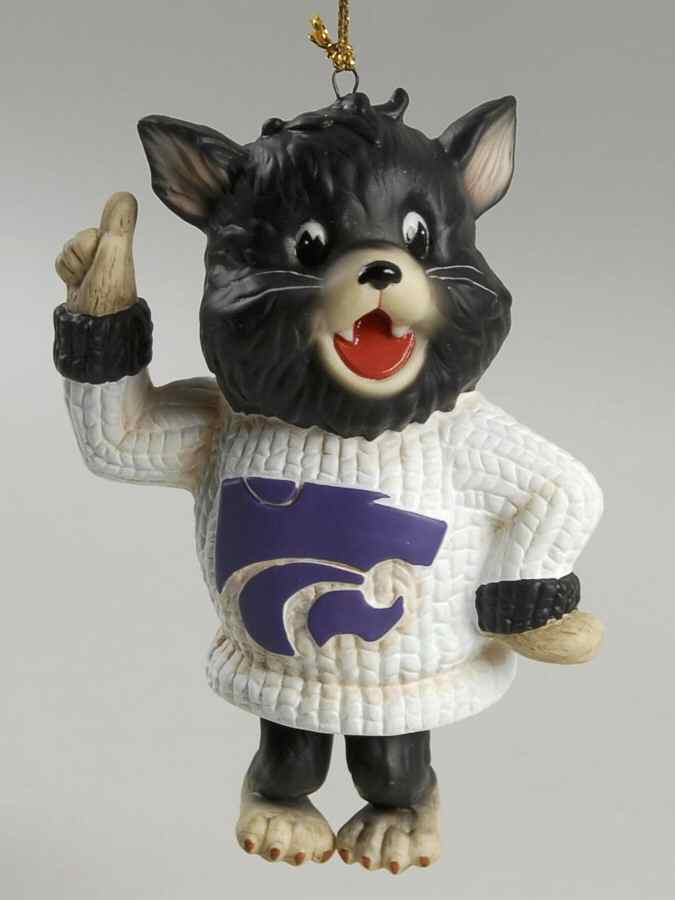 Collegiate Swing Legs Ornament Kansas State Wildcats - Boxed by Slavic Treasures-1