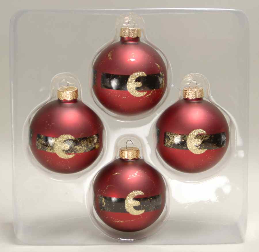 Season's Designs Ornaments 3 1/2" Ball-Santa's Belt - Boxed by Seasons Designs-1
